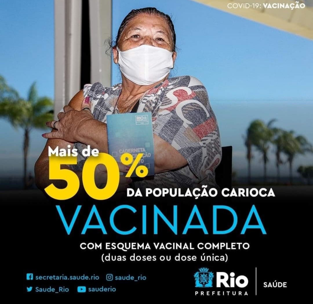 Mais de 50% da população carioca vacinada