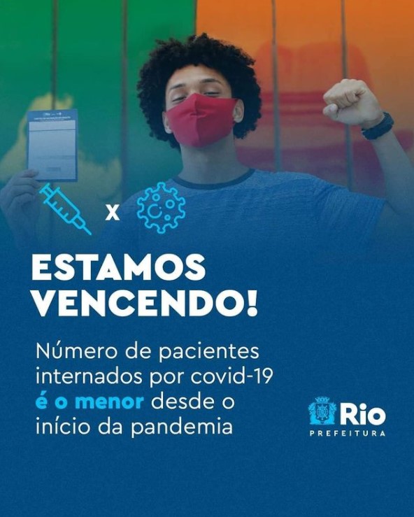 O número de internados por COVID 19 no Rio segue em queda