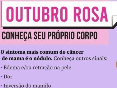 Outubro rosa: fique ligado