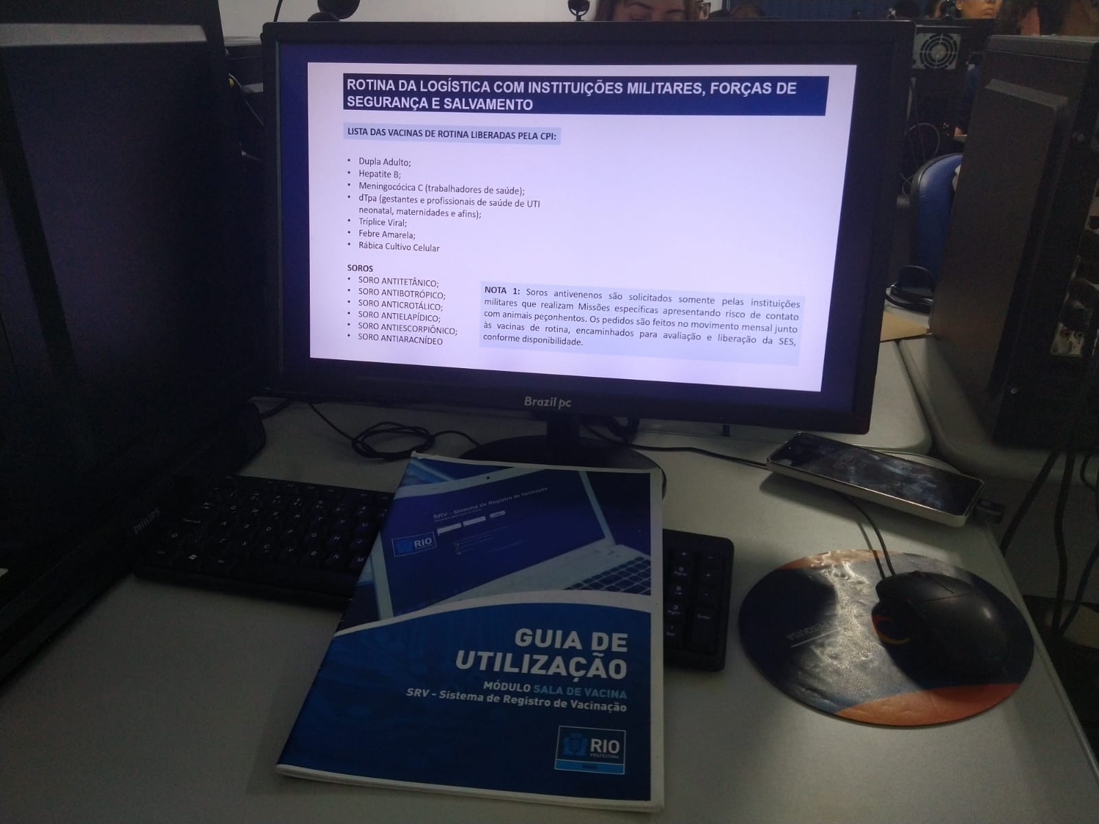 Capacitação no Sistema de Registro de Vacinação- SRV