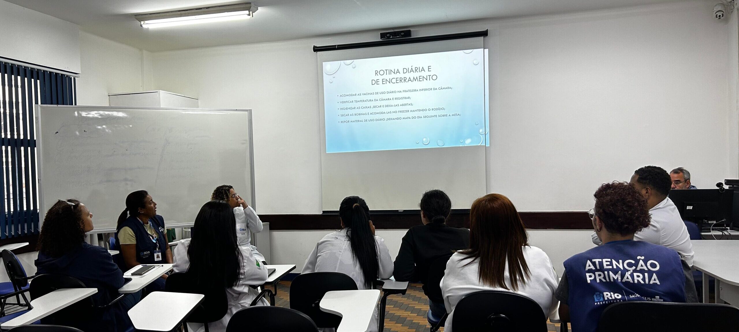 Treinamento da rotina da sala de Imunização