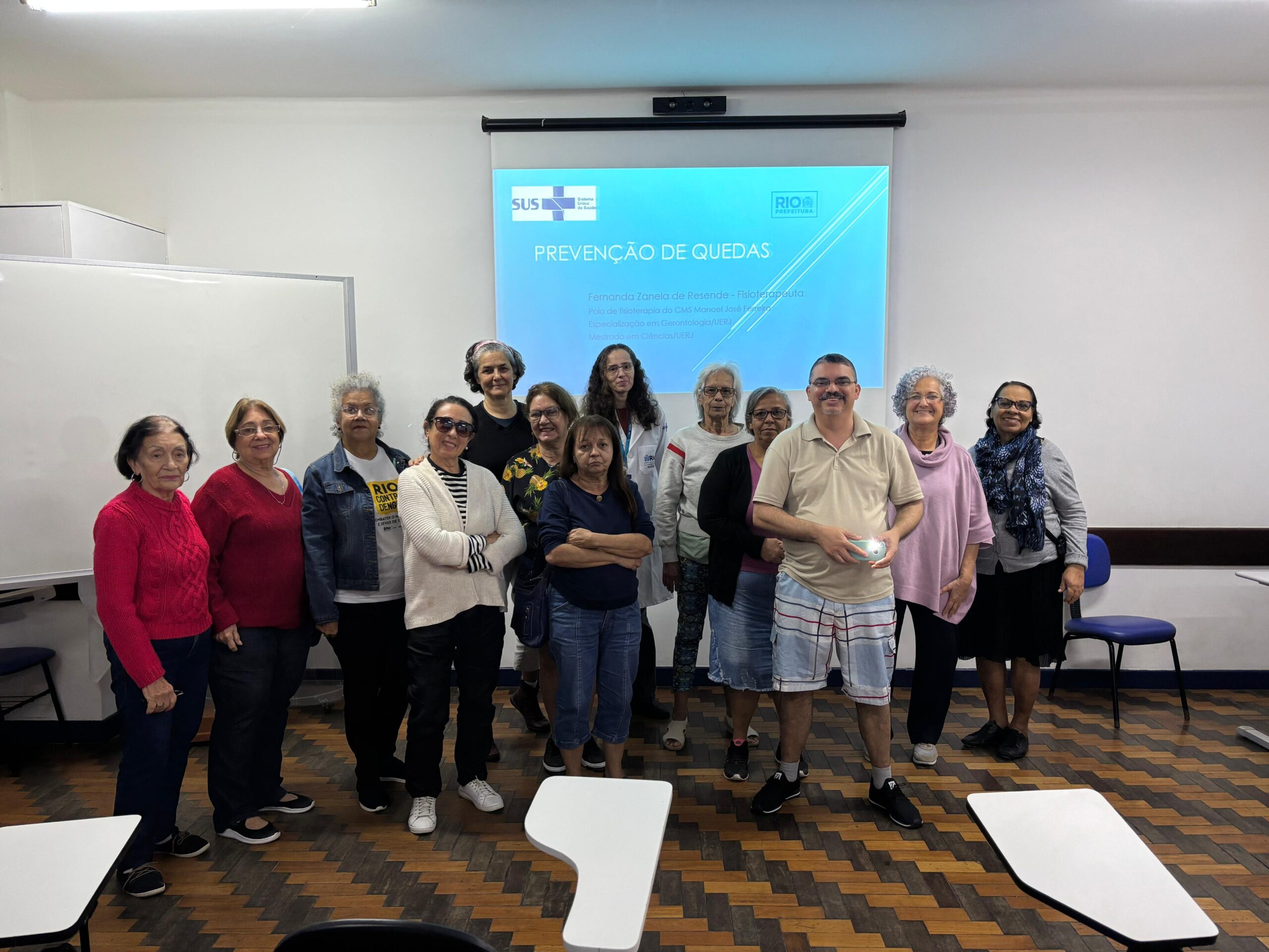 Palestra sobre o dia Nacional de Prevenção de Quedas do CMS Manoel José Ferreira