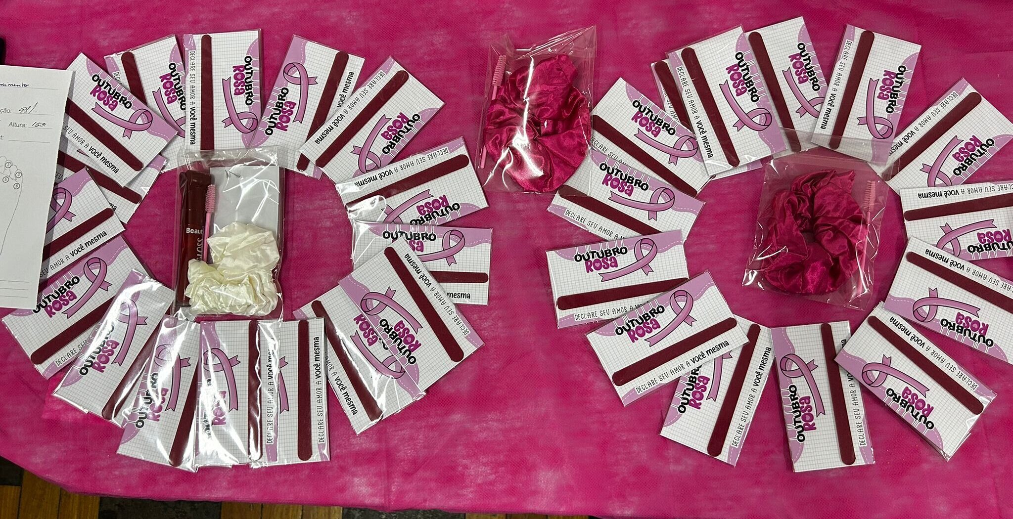 Ação de Outubro Rosa da Equipe Getúlio Vargas do CMS Manoel José Ferreira